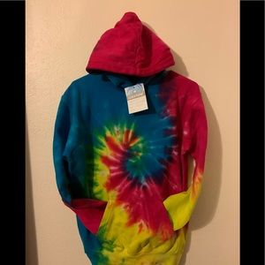 NWT Rainbow Tie Dye Sweatshirt
